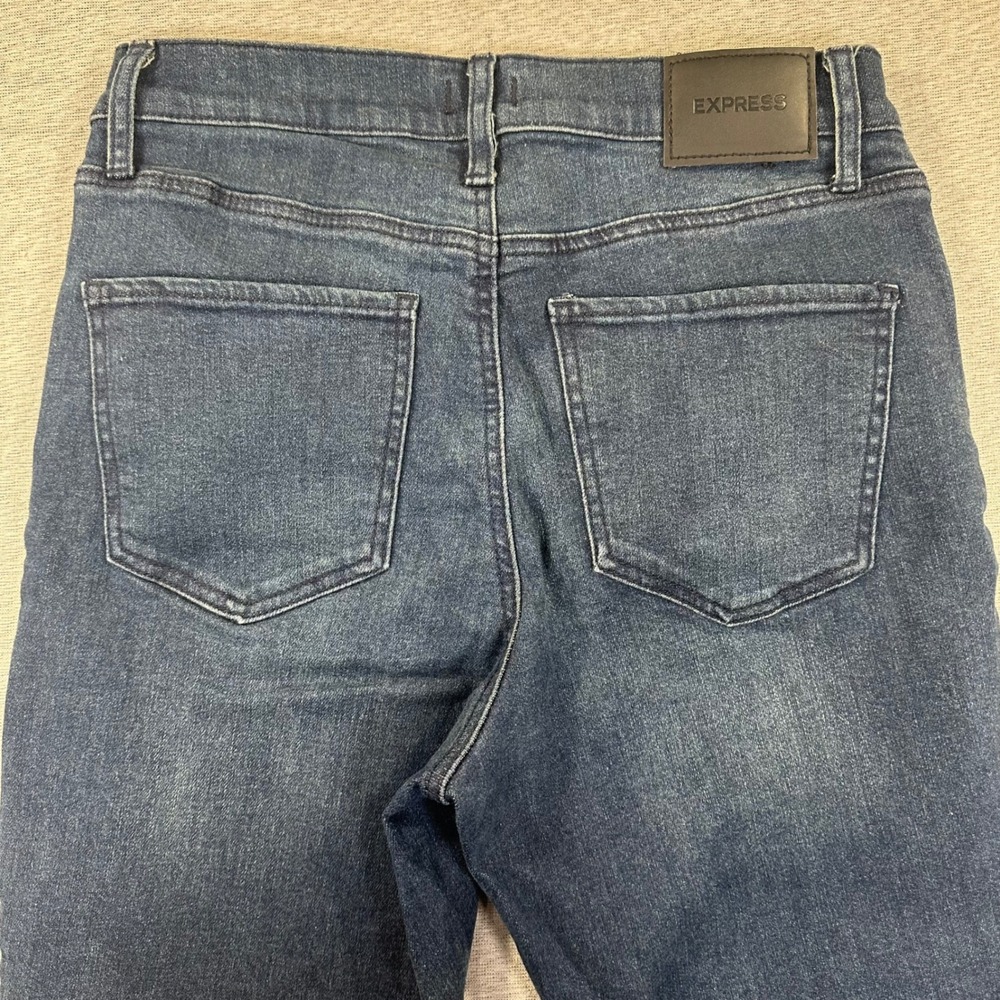 Express Jeans‎ Womans 10 29x31 Denim Blue Dark Wash Straight Leg Stretch